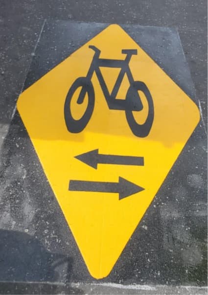 Símbolos premark de ciclovías